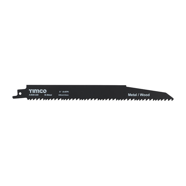 This is an image of Timco - Reciprocating Saw Blades - Wood with Nails Cutting - Bi-Metal - S1110VF S1110VF (5 Pieces Pack) A3020-228