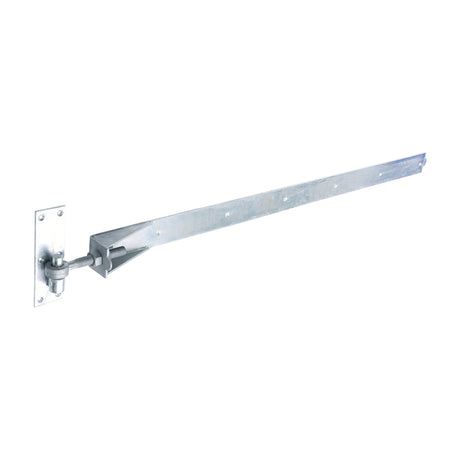 This is an image of Timco - Pair of Adjustable Band & Hook on Plates Hot Dipped Galvanised 1200mm (1 Pairs Plain Bag) ABH1200G