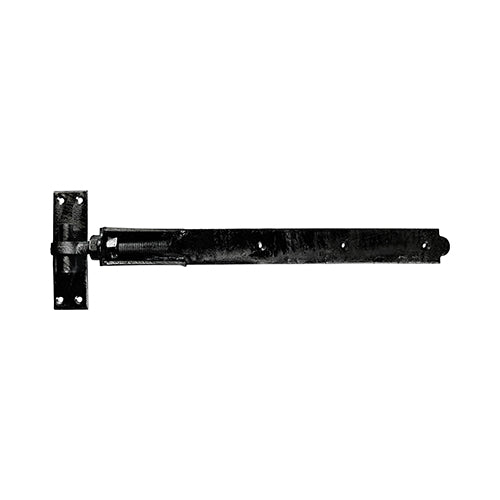 This is an image of Timco - Pair of Adjustable Band & Hook on Plates - Black 350mm (1 Pairs Plain Bag) ABH350B