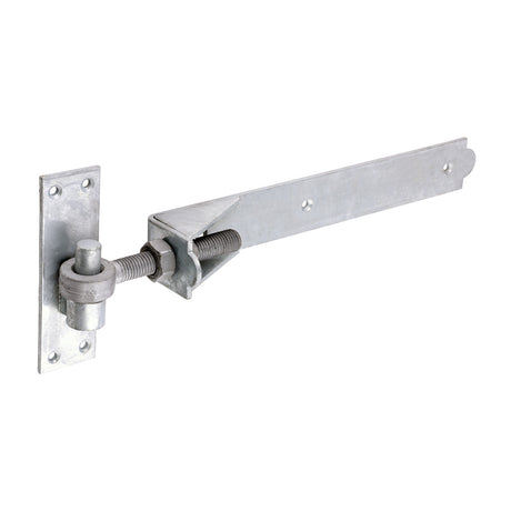 This is an image of Timco - Pair of Adjustable Band & Hook on Plates Hot Dipped Galvanised 350mm (1 Pairs Plain Bag) ABH350G
