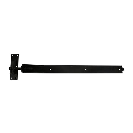 This is an image of Timco - Pair of Adjustable Band & Hook on Plates - Black 750mm (1 Pairs Plain Bag) ABH750B