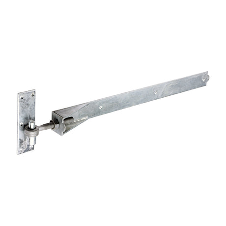 This is an image of Timco - Pair of Adjustable Band & Hook on Plates Hot Dipped Galvanised 750mm (1 Pairs Plain Bag) ABH750G