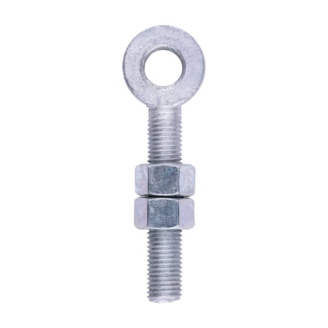 This is an image of Timco - Adjustable Gate Eye with Nuts - Hot Dipped Galvanised M16 x 100 (1 Each Unit) AGE16100GEA