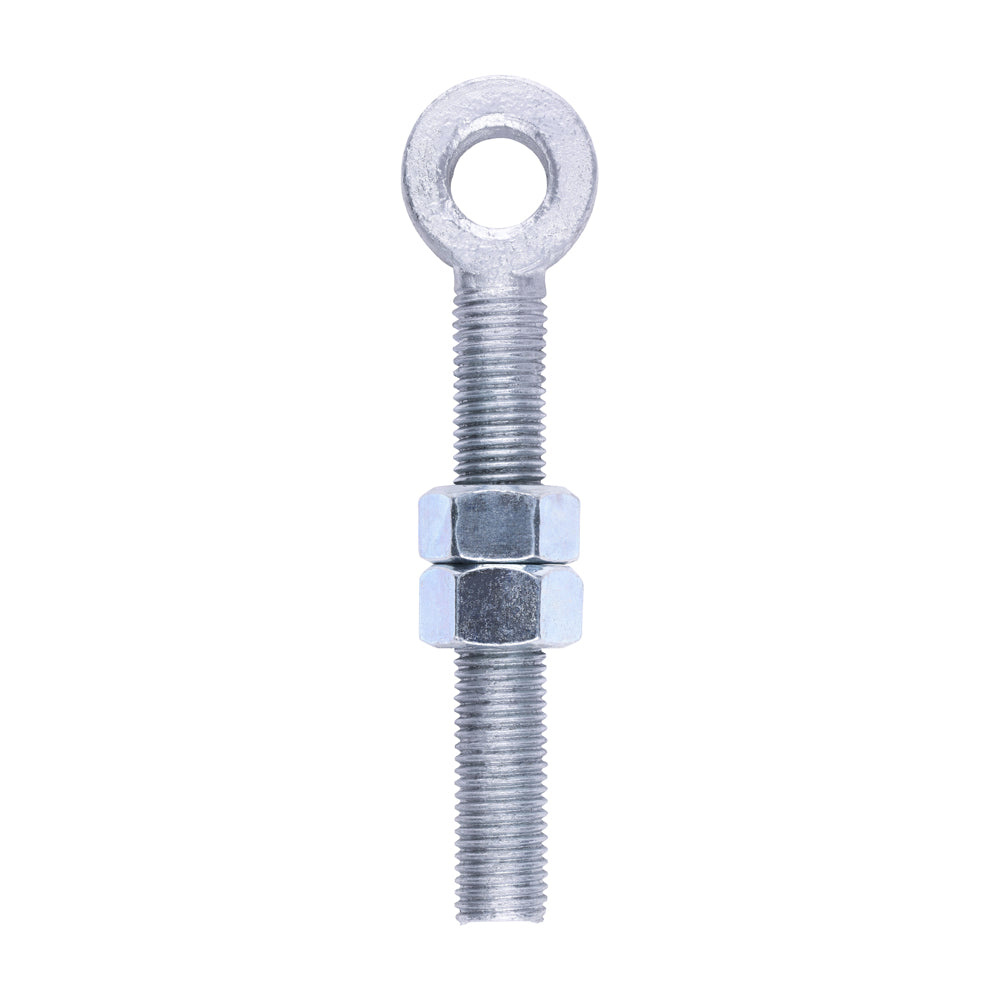 This is an image of Timco - Adjustable Gate Eye with Nuts - Hot Dipped Galvanised M19 x 150 (1 Each Unit) AGE19150GEA