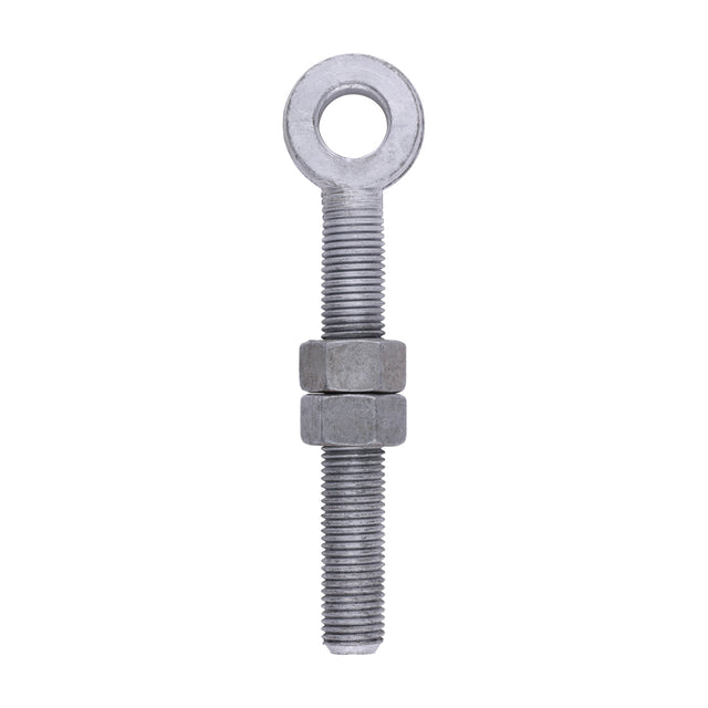 This is an image of Timco - Adjustable Gate Eye with Nuts - Hot Dipped Galvanised M22 x 150 (1 Each Unit) AGE22150GEA