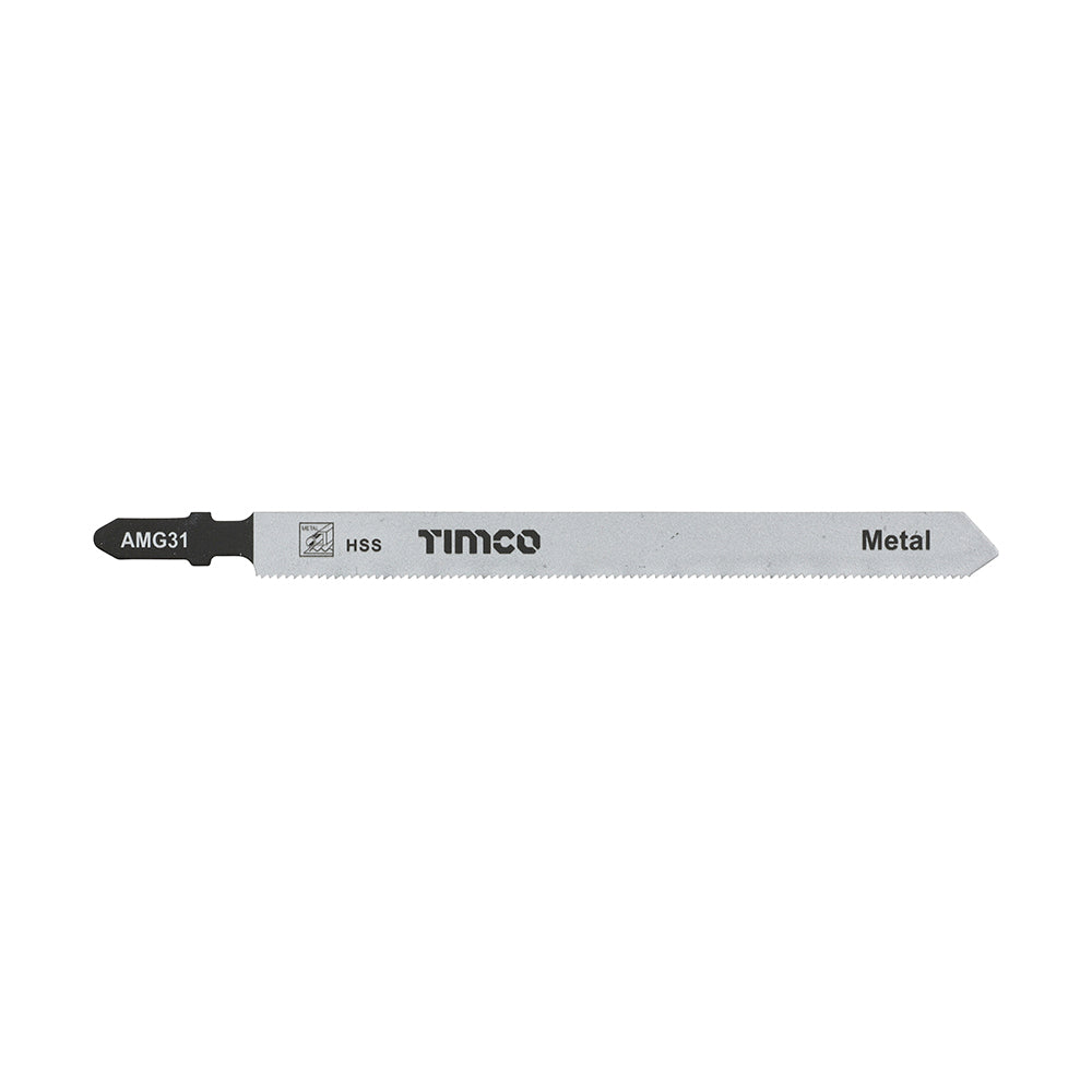 This is an image of Timco - Jigsaw Blades - Metal Cutting - HSS Blades - T318A T318A (5 Pieces Pack) AMG31
