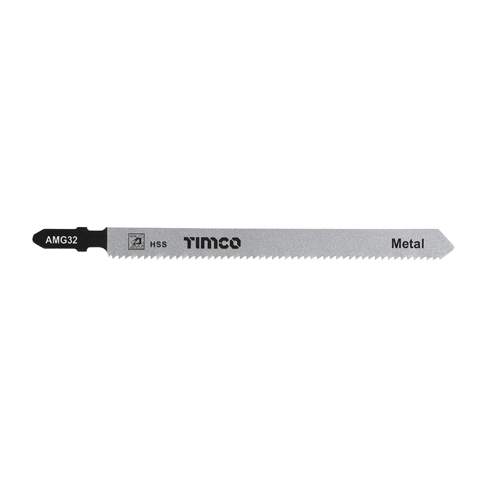 This is an image of Timco - Jigsaw Blades - Metal Cutting - HSS Blades - T318B T318B (5 Pieces Pack) AMG32