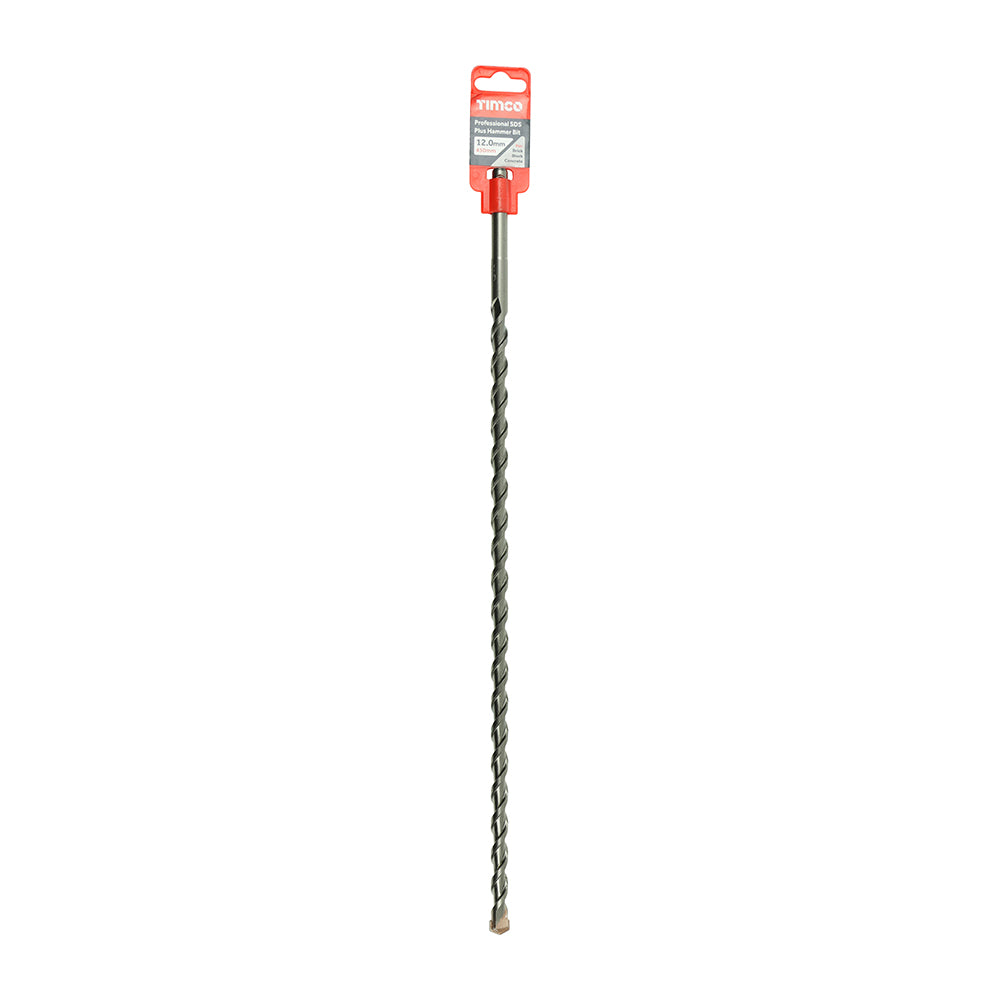 This is an image of Timco - Professional SDS Plus Hammer Bit 12.0 x 450 (1 Each Clip) AP12450