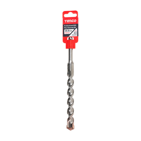 This is an image of Timco - Professional SDS Plus Hammer Bit 18.0 x 210 (1 Each Clip) AP18210