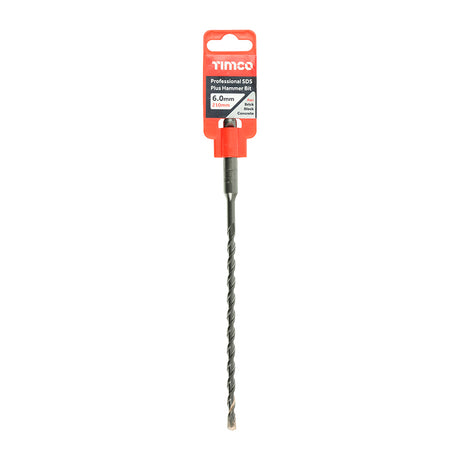 This is an image of Timco - Professional SDS Plus Hammer Bit 6.0 x 210 (1 Each Clip) AP6210