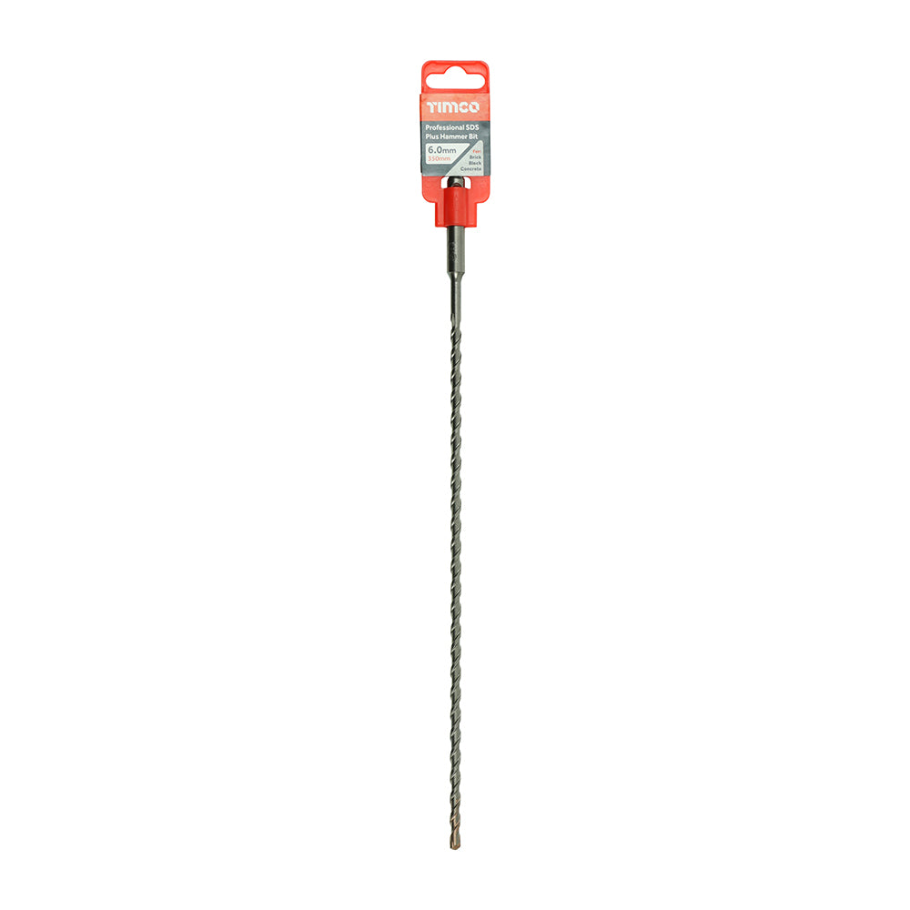 This is an image of Timco - Professional SDS Plus Hammer Bit 6.0 x 350 (1 Each Clip) AP6350