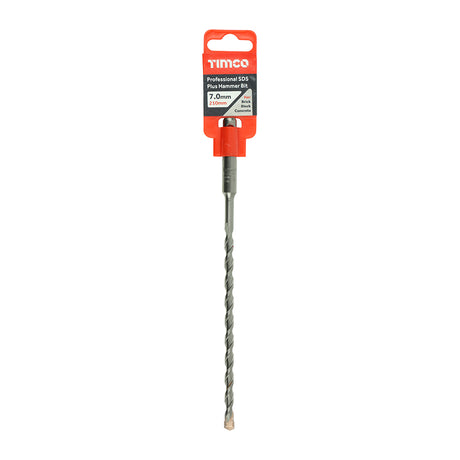 This is an image of Timco - Professional SDS Plus Hammer Bit 7.0 x 210 (1 Each Clip) AP7210
