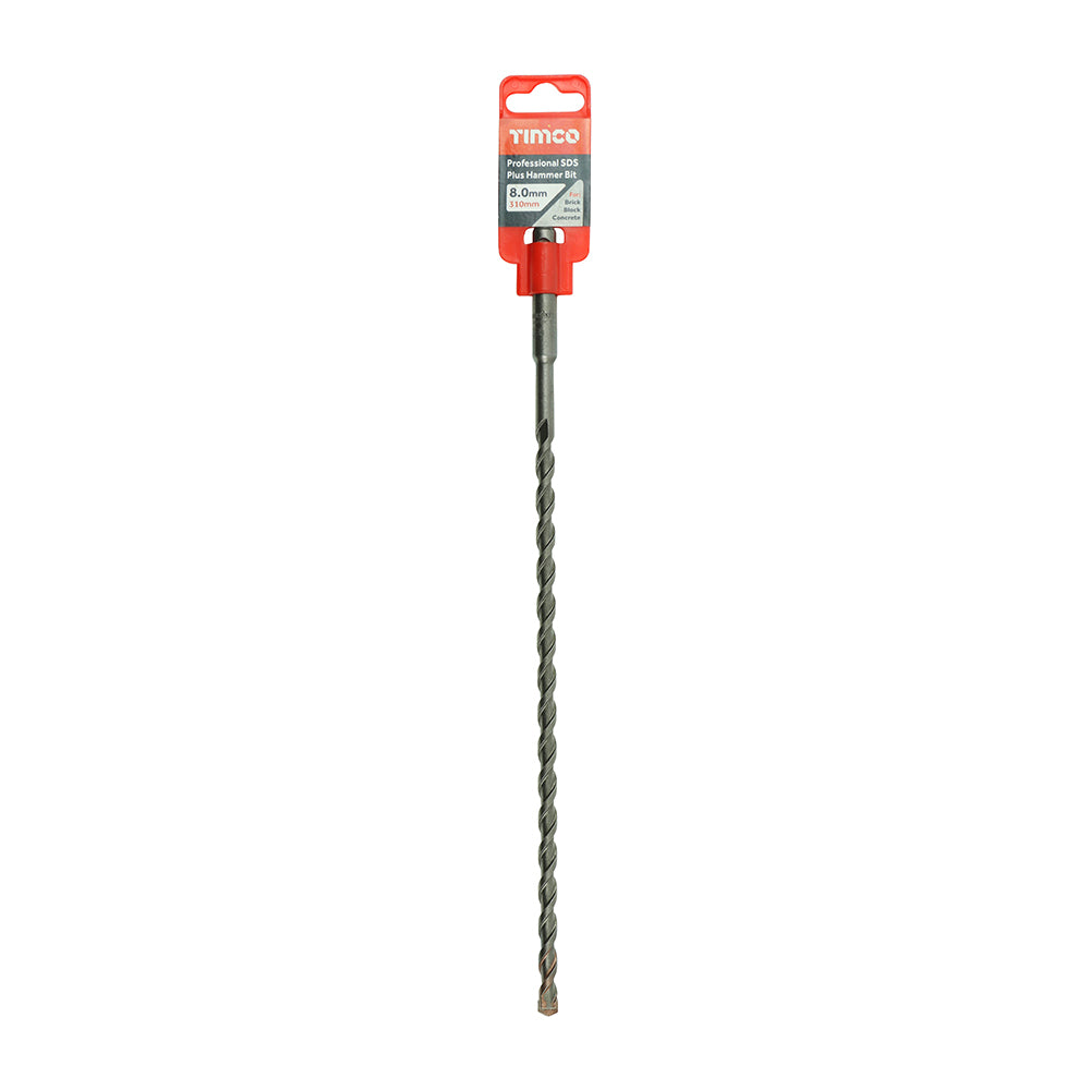 This is an image of Timco - Professional SDS Plus Hammer Bit 8.0 x 310 (1 Each Clip) AP8310