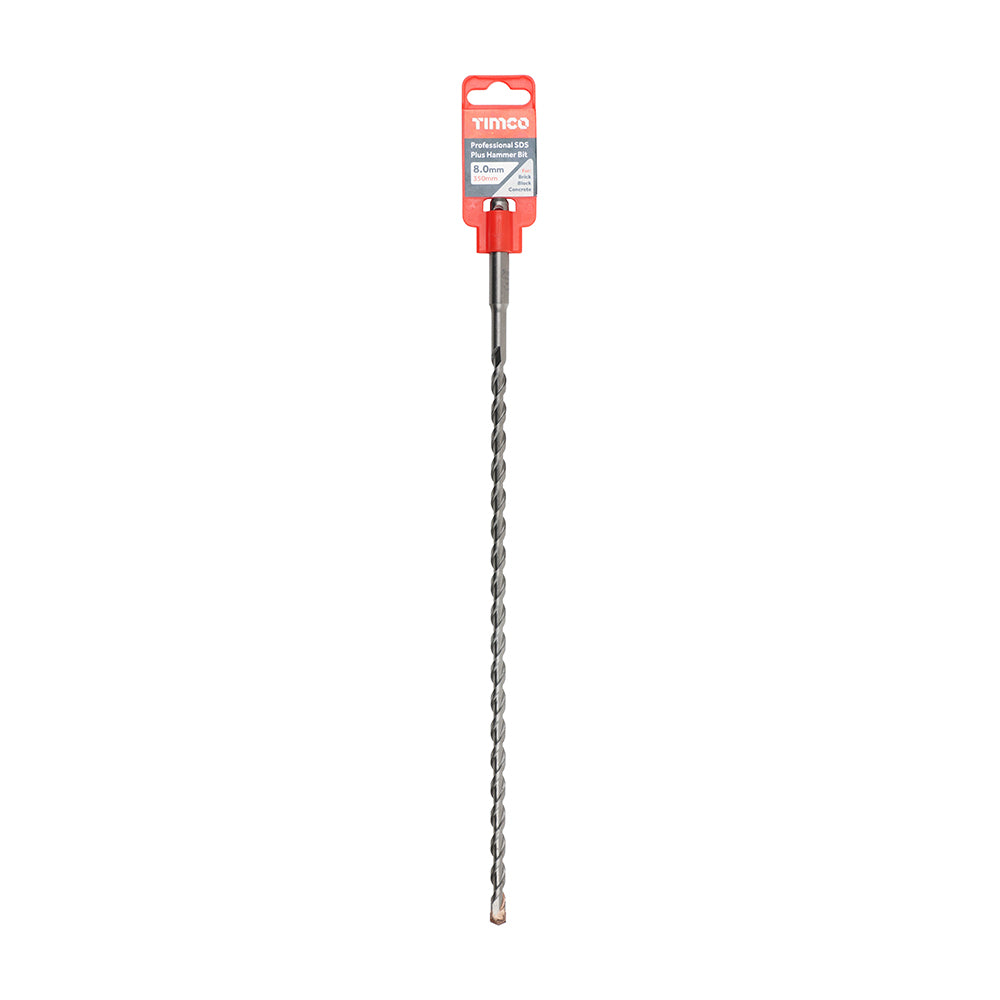 This is an image of Timco - Professional SDS Plus Hammer Bit 8.0 x 350 (1 Each Clip) AP8350