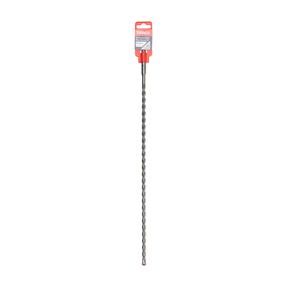 This is an image of Timco - Professional SDS Plus Hammer Bit 8.0 x 450 (1 Each Clip) AP8450