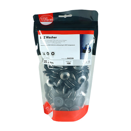 This is an image of Timco - BAZ Washers - Stainless Steel 25mm - (100 PCS TIMbag) BAZ25B