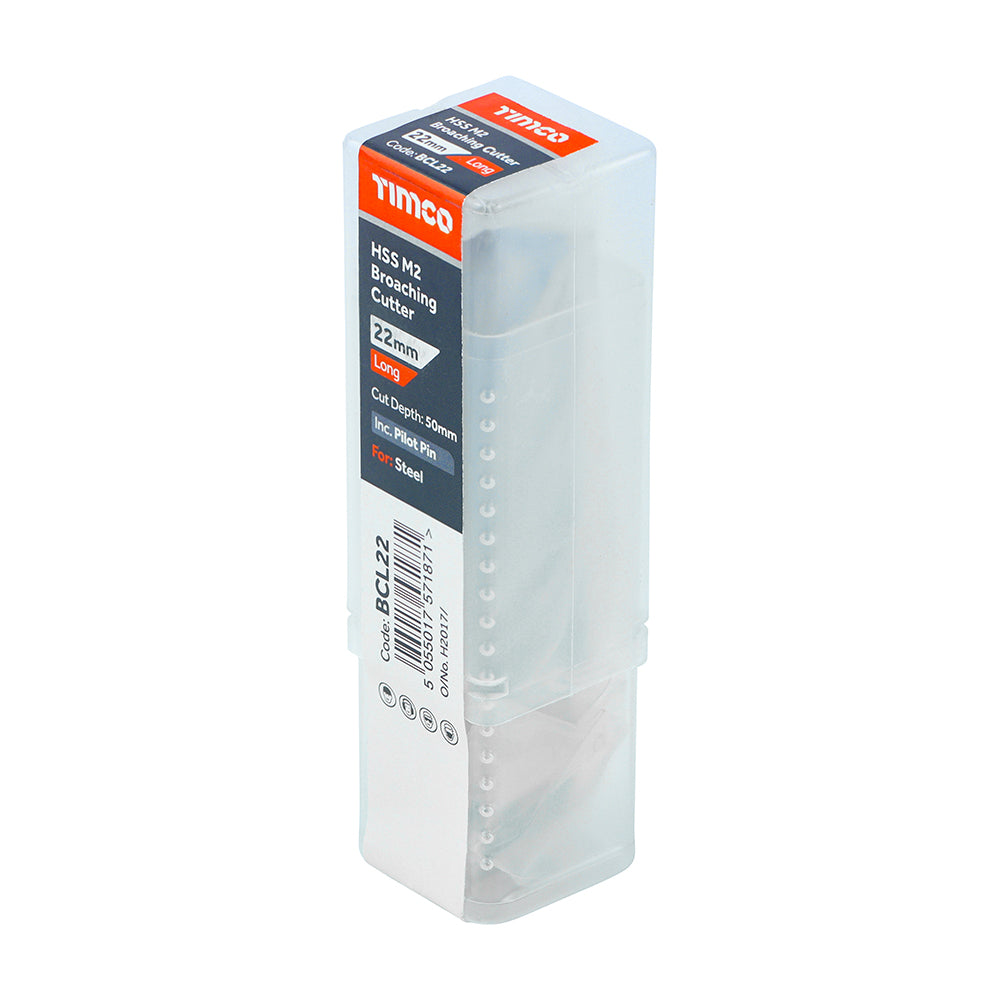 This is an image of Timco - Broaching Cutter - Long 22 x 50 (1 Each Tube) BCL22