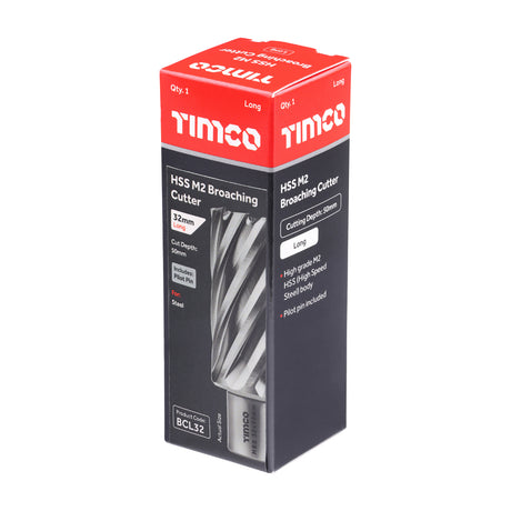 This is an image of Timco - Broaching Cutter - Long 32 x 50 (1 Each Box) BCL32