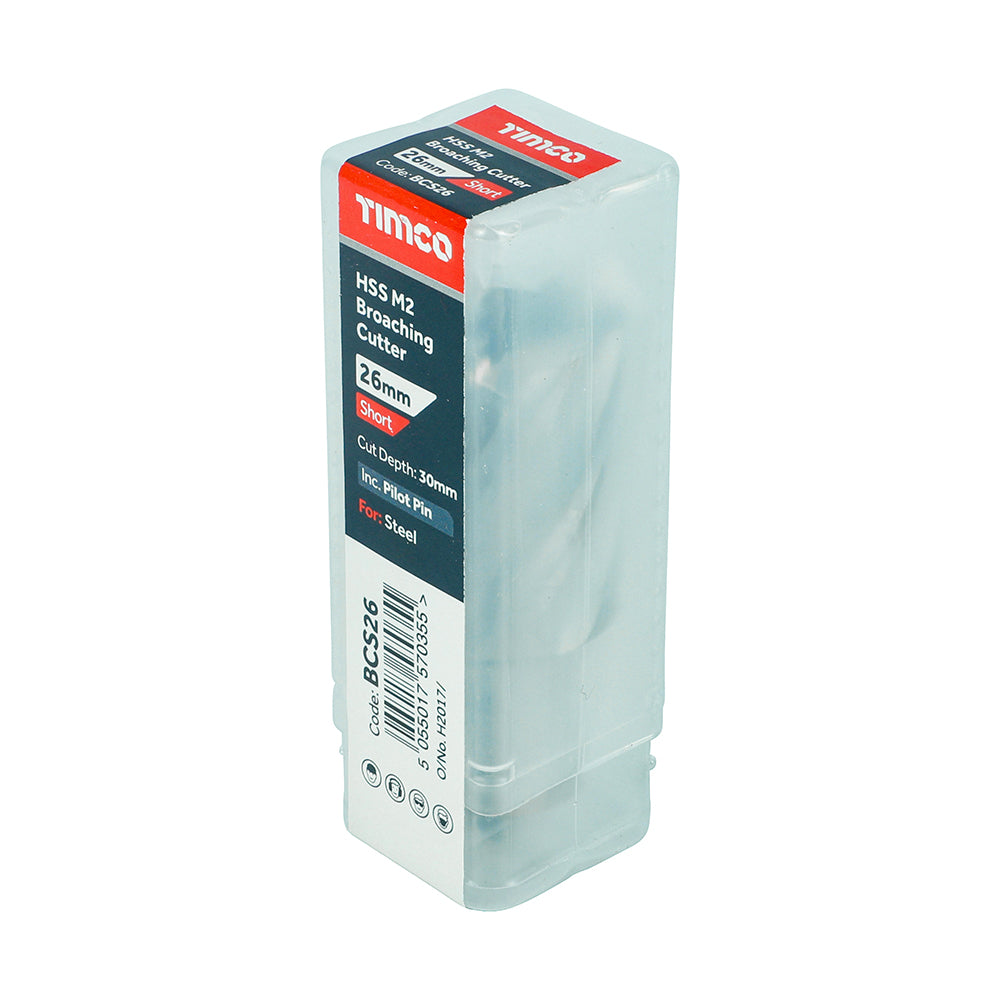 This is an image of Timco - Broaching Cutter - Short 26 x 30 (1 Each Box) BCS26