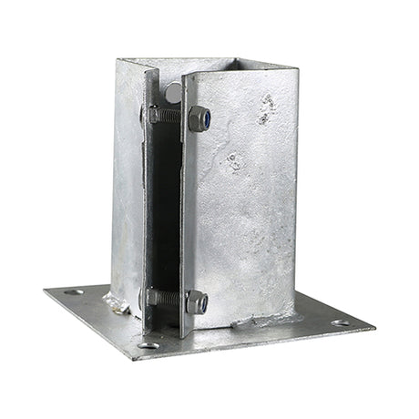 This is an image of Timco - Bolt Down Shoe - Hot Dipped Galvanised 100mm BDB100G