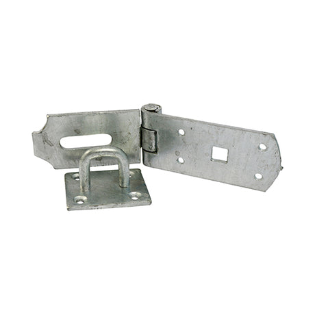This is an image of Timco - Secure Bolt On Hasp & Staple - Heavy Duty - Hot Dipped Galvanised 10" (1 Each Plain Bag) BHS10GB