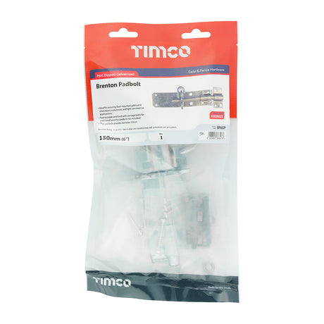 This is an image of Timco - Brenton Padbolt - Hot Dipped Galvanised 6" (1 Each TIMbag) BP6GP