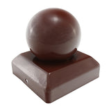 This is an image of Timco - Ball Fence Post Cap - Oxide Red 100mm (1 Each Unit) BPC100