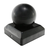 This is an image of Timco - Ball Fence Post Cap - Epoxy Black 75mm (1 Each Unit) BPC75B