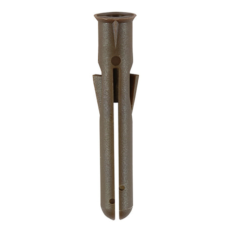 This is an image of Timco - Premium Plastic Plugs - Brown 42mm - (600 PCS Tub) BPLUGPREMT