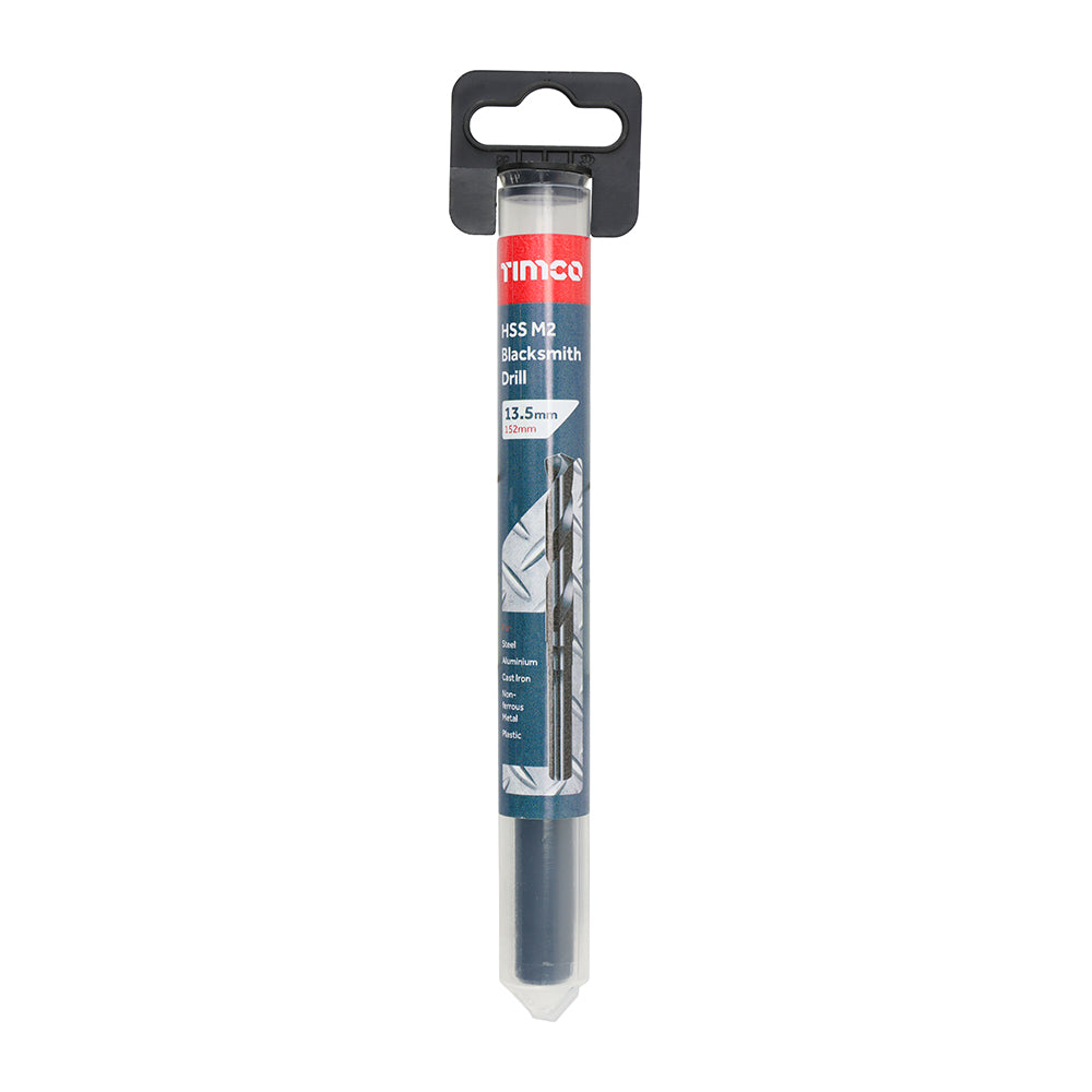 This is an image of Timco - HSS-M Blacksmith Drill Bit 13.5mm (1 Each Tube) BSD135