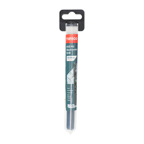 This is an image of Timco - HSS-M Blacksmith Drill Bit 16.0mm (1 Each Tube) BSD16
