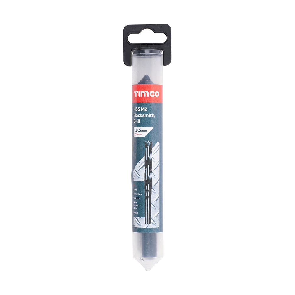 This is an image of Timco - HSS-M Blacksmith Drill Bit 19.5mm (1 Each Tube) BSD195