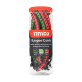 This is an image of Timco - Bungee Cords - Mixed Pack 8pcs (8 Pieces Tube) BUNMIX8