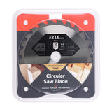 This is an image of Timco - Circular Saw Blade - General Purpose - Coarse/Medium 216 x 30 x 24T (1 Each Clamshell) C2163024