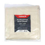 This is an image of Timco - Professional Dust Sheet 12ft x 12ft (1 Each Bag) CDS1212