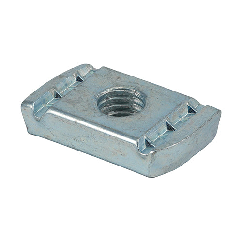 This is an image of Timco - Channel Nuts Without Spring - Zinc M8 - (100 PCS Box) CN8Z