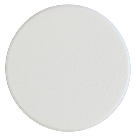 This is an image of Timco - Self-Adhesive Cover Caps - White Matt 13mm - (112 PCS Pack) COVERWM13
