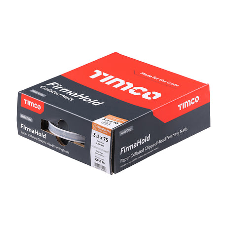 This is an image of Timco - FirmaHold Collated Clipped Head Nails - Trade Pack - Ring Shank - FirmaGalv + 3.1 x 75mm (2200 PCS Box) CPLT75