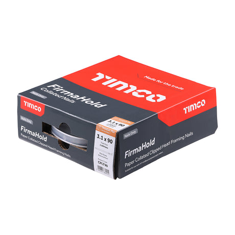 This is an image of Timco - FirmaHold Collated Clipped Head Nails - Trade Pack - Plain Shank - FirmaGalv + 3.1 x 90mm (2200 PCS Box) CPLT90