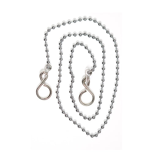 This is an image of Timco - Ball Link Chains - Bath - Chrome 18" - (2 PCS TIMpac) CSCHAIN18P