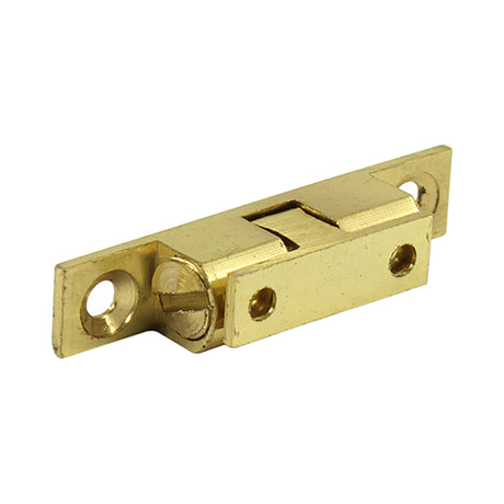 This is an image of Timco - Double Ball Catches - Electro Brass 43mm - (2 PCS TIMpac) DBC40BRASSP