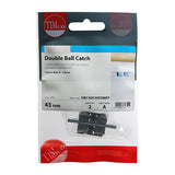 This is an image of Timco - Double Ball Catches - Chrome 43mm (2 Pieces TIMpac) DBC40CHROMEP