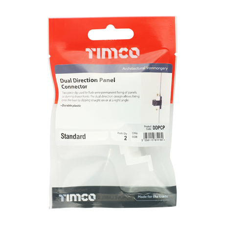 This is an image of Timco - Dual Direction Panel Connector 0 (2 Pieces TIMpac) DDPCP