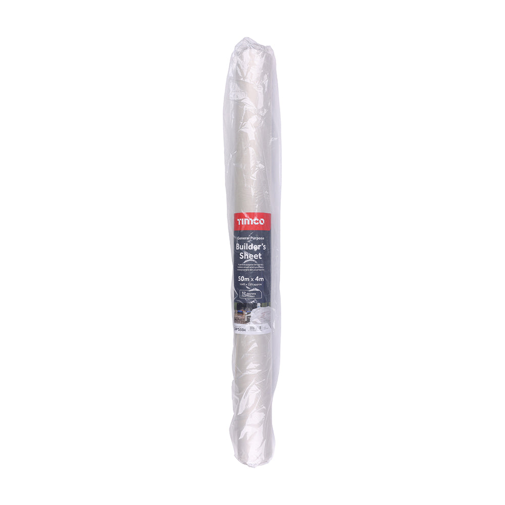 This is an image of Timco - General Purpose Builders Sheet 50m x 4m (1 Each Roll) DPS504