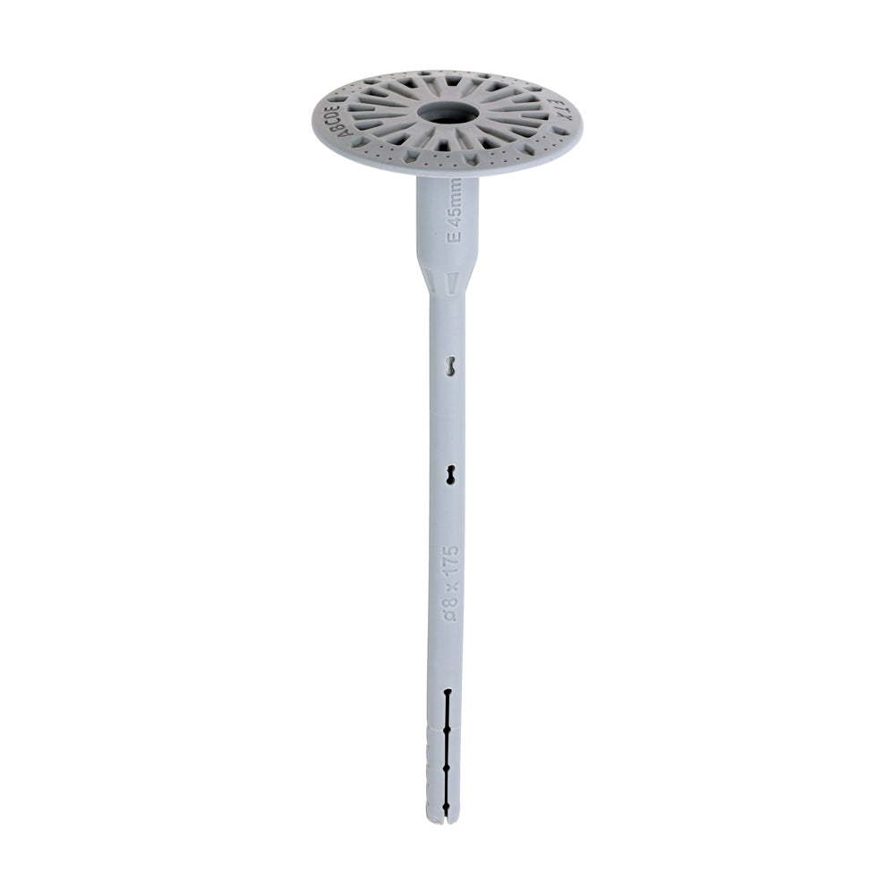 This is an image of Timco - Ziel-Plast ETX-M Insulation Fixings 8.0 x 175mm - (100 PCS Box) EM175