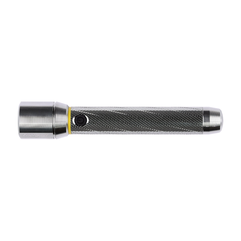 This is an image of Timco - EnergizerÃ‚Â® LED Vision HD Metal Handheld Torch - 400 Lumen 400 Lumen (1 Each Backing Card) ENR313130
