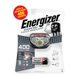 This is an image of Timco - EnergizerÃ‚Â® LED Vision HD+ Focus Headlamp - 400 Lumen Grey / 400 Lumen (1 Each Backing Card) ENR412802