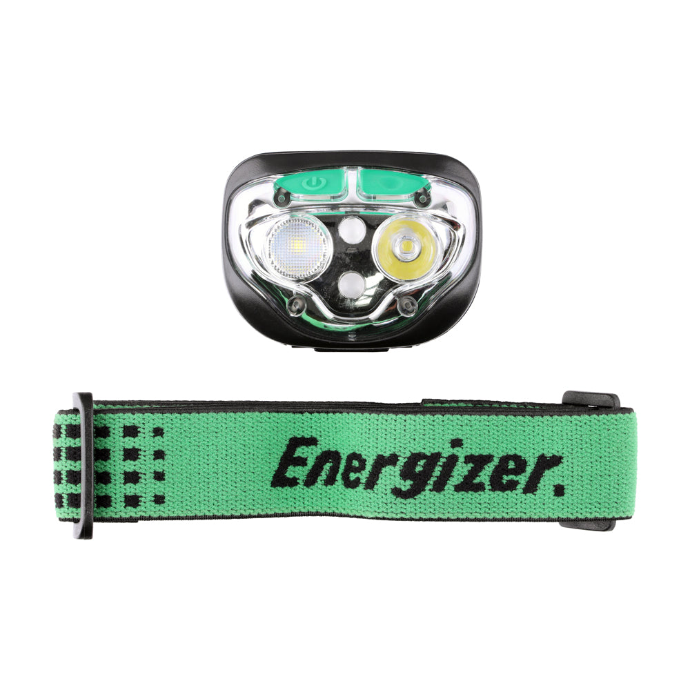This is an image of Timco - EnergizerÃ‚Â® LED Vision Ultra Rechargeable Headlamp - 400 Lumen Green / 400 Lumen (1 Each Backing Card) ENR426441