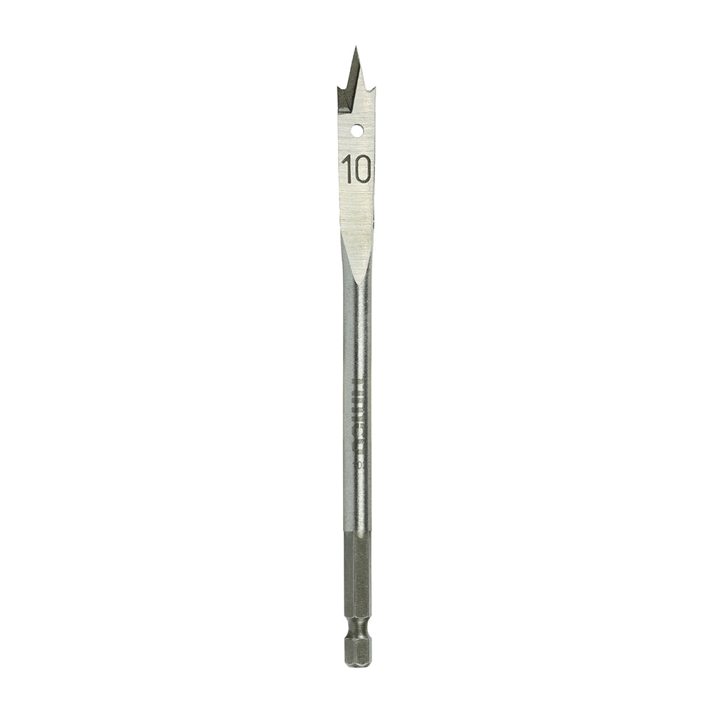 This is an image of Timco - Flat Wood Bit 10.0 x 152 (1 Each Blister Pack) FB10