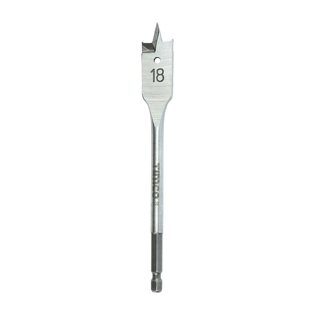 This is an image of Timco - Flat Wood Bit 18.0 x 152 (1 Each Blister Pack) FB18